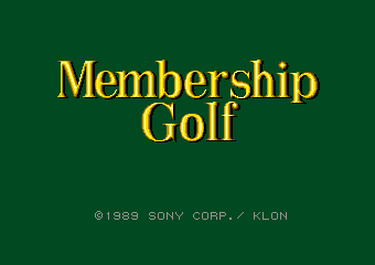 Membership Golf